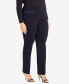 ფოტო #2 პროდუქტის Plus Size Super Stretch Zip Tall Length Pant