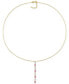 ფოტო #4 პროდუქტის Ruby (5/8 ct. t.w.) & Diamond (1/5 ct. t.w.) Lariat Necklace in 10k Gold, 16-1/2" + 1" extender