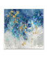 Фото #1 товара Abstract Blue Gold-Tone Paint Design Art, 12" x 12"