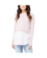 ფოტო #1 პროდუქტის Maternity Sia Nursing Knit Dusty Pink / White