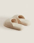 Flatform terry slippers