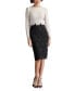 ფოტო #1 პროდუქტის Women's Alford Reverse V-Neck Embroidered Tulle Dress