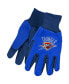 Фото #1 товара Men's and Women's Oklahoma City Thunder Two-Tone Utility Gloves - Royal Blue-Navy Blue