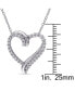 Фото #2 товара Macy's created White Sapphire (3/4 ct. t.w.) Sterling Silver, Heart Necklace