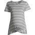 Oh! Mamma Maternity Short Sleeve Stripe Scoop Neck Front Ruched Tee size L