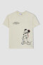 Kız Çocuk Disney Mickey & Minnie Oversize Fit Kısa Kollu Tişört A5608a823au