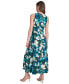 Фото #2 товара Women's Printed V-Neck Twist-Front Maxi Dress