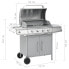 Фото #25 товара vidaXL Gasgrill 4+1 Brenner Silbern