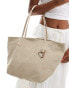 Bershka everyday large tote bag in sand