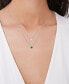 ფოტო #2 პროდუქტის Ruby (5/8 ct. t.w.) & Lab-Grown White Sapphire (1 ct. t.w.) 16" Layered Necklace in Sterling Silver (Also in Lab-Grown Green Quartz)