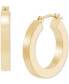 Серьги Macy's Chunky Flat-Edge Hoop