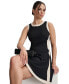 ფოტო #8 პროდუქტის Women's Colorblocked Fit & Flare Mini Dress