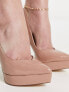 Madden Girl Lidia platform pointed heeled shoes in beige