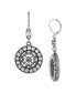 Фото #1 товара Crystal Round Filigree Drop Earrings