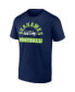 Men's College Navy, White Seattle Seahawks Two-Pack 2023 Schedule T-shirt Combo Set