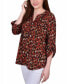 ფოტო #3 პროდუქტის Petite Size 3/4 Roll Sleeve Top