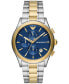 ფოტო #1 პროდუქტის Men's Chronograph Paolo Two-Tone Stainless Steel Bracelet Watch 42mm