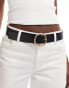 ASOS DESIGN gold twist buckle waist and hip jeans belt