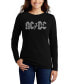 Women's Long Sleeve Word Art ACDC T-shirt