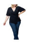 Фото #1 товара Women's Plus Size Stella Cinch Faux Wrap Top