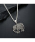 ფოტო #2 პროდუქტის Antiqued Polished Elephant Pendant on a Box Chain Necklace