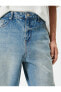 Фото #38 товара Yırtık Kot Pantolon Düğmeli 5 Cepli Bol Paça - Baggy Jeans