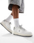 Фото #1 товара Polo Ralph Lauren Masters Court suede mix trainer in white and grey