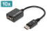 Фото #1 товара DIGITUS DisplayPort – VGA Adapter / Converter - Pack of 10 pcs - 0.15 m - DisplayPort - VGA (D-Sub) - Male - Female - Straight