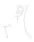 ფოტო #5 პროდუქტის Thin Linear Clear Blue CZ Frozen Winter Holiday Party Snowflake Ear Threader Chain Dangle Earrings For Women For Teen .925 Sterling Silver