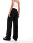 Фото #4 товара Monki drawstring waist trousers in black