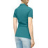 Page & Tuttle Solid Jersey Short Sleeve Polo Shirt Womens Blue Casual P39919-WAV