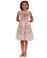 ფოტო #1 პროდუქტის Toddler & Little Girls Flower-Detail Floral-Mesh Dress