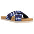 TOMS Savanna Slide Womens Blue Casual Sandals 10018056T