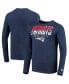 ფოტო #2 პროდუქტის Men's Navy New England Patriots Combine Authentic Split Line Long Sleeve T-shirt