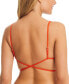 ფოტო #2 პროდუქტის Women's Floral-Detail Triangle Bikini Top