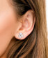 ფოტო #4 პროდუქტის Lab-Created Moissanite Multi-Shape Cluster Stud Earrings (4-4/5 ct. t.w.) in Sterling Silver