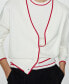 ფოტო #1 პროდუქტის Women's Contrasting Finish Cardigan