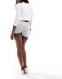 Фото #4 товара Stradivarius STR fold over waist short in grey