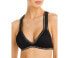 Platinum inspired by Solange Ferrarini 285581 Trim Bikini Top – Black, Size SM