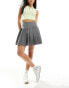 Фото #2 товара ASOS DESIGN pleated mini skirt in grey - GREY