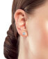 ფოტო #2 პროდუქტის Cubic Zirconia Cross Disc Stud Earrings, Created for Macy's