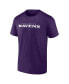 Фото #3 товара Men's Purple Baltimore Ravens Big and Tall Two-Sided T-shirt