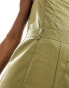 Extro & Vert bandeau wide leg jumpsuit in khaki