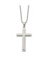 Chisel brushed Layered Cross Pendant Ball Chain Necklace Серебристый, 22 - фото #1