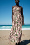 Фото #1 товара Платье с плиссировкой и принтом ZARA