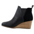 Фото #3 товара TOMS Kelsey Wedge Booties Womens Black Casual Boots 10015781