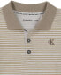 Фото #2 товара Little Boys Cotton Striped Jersey Polo Shirt & Twill Shorts, 2 Piece Set
