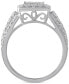 ფოტო #2 პროდუქტის Diamond Princess Halo Bridal Set (1-1/2 ct. t.w.) in 14k White Gold