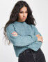 Фото #2 товара Джемпер JDY – Мягкий, ребристый свитер с высоким воротником, синий