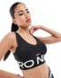 Фото #2 товара Nike Training Pro Indy medium support plunge sports bra in black